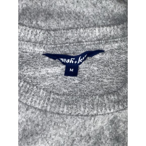 Fresh + Love Paris Graphic Sweater Gray Rhinestone Eiffel Tower Medium Women’s - Picture 4 of 7